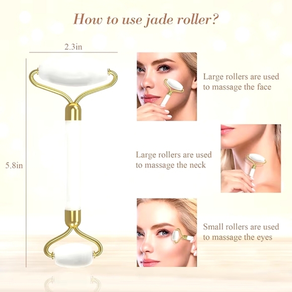 Jade Facial Roller Gua Sha Set - Picture 5 of 7